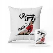Gadżety dla niej i dla niego - ZESTAW PODUSZKA + KUBEK Cristano Ronaldo Mikołaj + IMIĘ - miniaturka - grafika 1