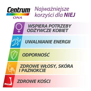 Pfizer Centrum ona x 30 tbl.multiefekt - Witaminy i minerały - miniaturka - grafika 3