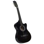 Gitary akustyczne - vidaXL Gitara akustyczna z wycięciem 6 strun czarna 38 70132 - miniaturka - grafika 1