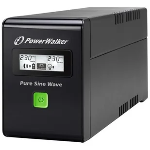 UPS POWER WALKER LINE-INTERACTIVE 600VA 2x PL 230V, czysta sinusoida, RJ11/45 IN/OUT, USB, LCD VI 600 SW/FR - Akcesoria do alarmów - miniaturka - grafika 1