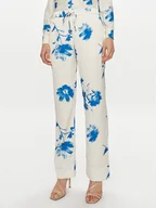 Spodnie damskie - Calvin Klein Spodnie materiałowe K20K206662 Biały Regular Fit - miniaturka - grafika 1