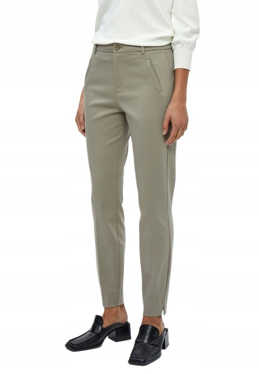 MINUS SPODNIE CASUAL CHINOS KLASYCZNE W KOLORZE BEŻOWYM 40 6FA