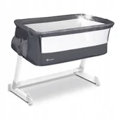 Łóżeczka i kojce - Łóżeczko dostawne turystyczne 3w1 Lionelo Theo Dark Grey Materac piankowy - miniaturka - grafika 1