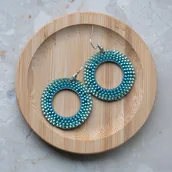 Kolczyki - Kolczyki w morskich odcieniach z gradientem - miniaturka - grafika 1