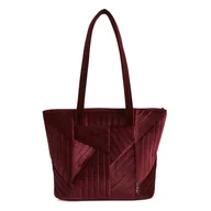 Torebki damskie - Vera Bradley Velvet Small Vera Tote Bag, Raisin - miniaturka - grafika 1