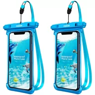 Etui i futerały do telefonów - 2x Etui wodoodporne wodoszczelne case na telefon Fonken uniwersalne IPX8 do 6.5 Niebieskie - miniaturka - grafika 1