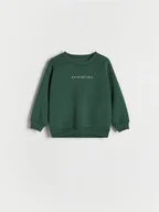 Bluzy i sweterki niemowlęce - Reserved - Świąteczna bluza - ciemnozielony - miniaturka - grafika 1