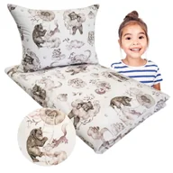 Pościel dla dzieci - Komplet Pościeli Dziecięcej 120x160 + 50x60 Misie Na Drabince 100% Bawełna Polski Producent - miniaturka - grafika 1