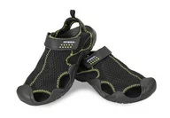 Sandały męskie - Sandały męskie czarne 43 - miniaturka - grafika 1