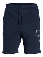Spodenki damskie - JACK&JONES PLUS Męskie szorty dresowe Jpstwarrior, granatowy blezer, 48 - miniaturka - grafika 1