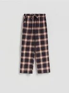 Moda i Uroda OUTLET - Reserved - Piżamowe spodnie w kratę - granatowy - miniaturka - grafika 1