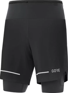 Spodnie sportowe męskie - GORE WEAR Ultimate 2in1 Shorts Men, czarny M 2022 Spodenki kompresyjne - grafika 1