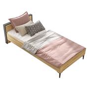 Łóżka - Łóżko jednoosobowe w naturalnym kolorze 90x200 cm – Kalune Design - miniaturka - grafika 1