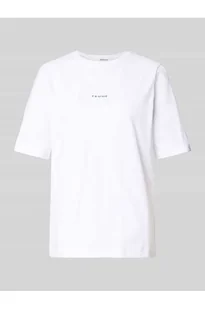 T-shirt o kroju comfort fit z czystej bawełny model SIGNE-HANKIE - Selected Femme - Koszulki i topy damskie - miniaturka - grafika 1