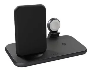 ZENS Aluminium 4w1 Stand Wireless Charger - bezprzewodowa stacja ładująca do trzech urządzeń (45W), z możliwością ładowanie czwartego urządzenie przez kabel (black) - Ładowarki do telefonów - miniaturka - grafika 1