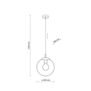 Lampa z przezroczystym kloszem ⌀30cm TK 3267 z serii ESME TRANSPARENT - Lampy sufitowe - miniaturka - grafika 5