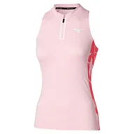 Koszulki sportowe damskie - Damski podkoszulek Mizuno Daybreakers Printed Tank W Barely Pink S - miniaturka - grafika 1