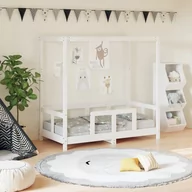 Łóżeczka i kojce - vidaXL Rama łóżka dziecięcego, biała, 70x140 cm, drewno sosnowe - miniaturka - grafika 1