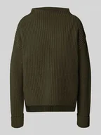 Swetry damskie - Sweter z dzianiny o kroju regular fit z mieszanki bawełny model ‘SELMA’ - miniaturka - grafika 1