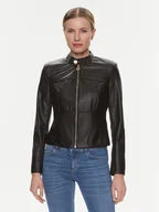 Kurtki damskie - Rinascimento Kurtka z imitacji skóry CFC0117800003 Czarny Regular Fit - miniaturka - grafika 1