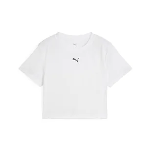 Damska krótka koszulka TAD ESSENTIALS PUMA White - Koszulki sportowe damskie - miniaturka - grafika 1
