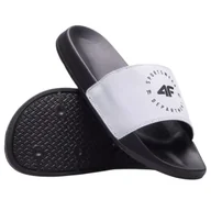 Klapki i japonki męskie - Klapki damskie na basen 4F 4FWSS26FSLIF096-10S Biały 41 - miniaturka - grafika 1