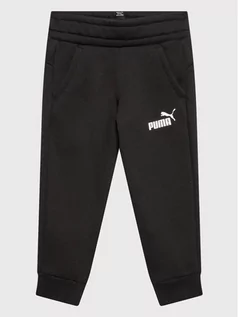 Odzież sportowa dziecięca - Puma Spodnie dresowe Essentials Logo 586973 Czarny Regular Fit - grafika 1