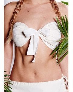 Biustonosz na saunę ASILI w 100% naturalna bawełna Yeye L Ecru