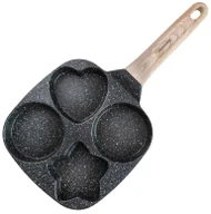 Patelnie - Czarna Patelnia Do Jajek Z Powłoką Marmurkową B6-Z90 - miniaturka - grafika 1