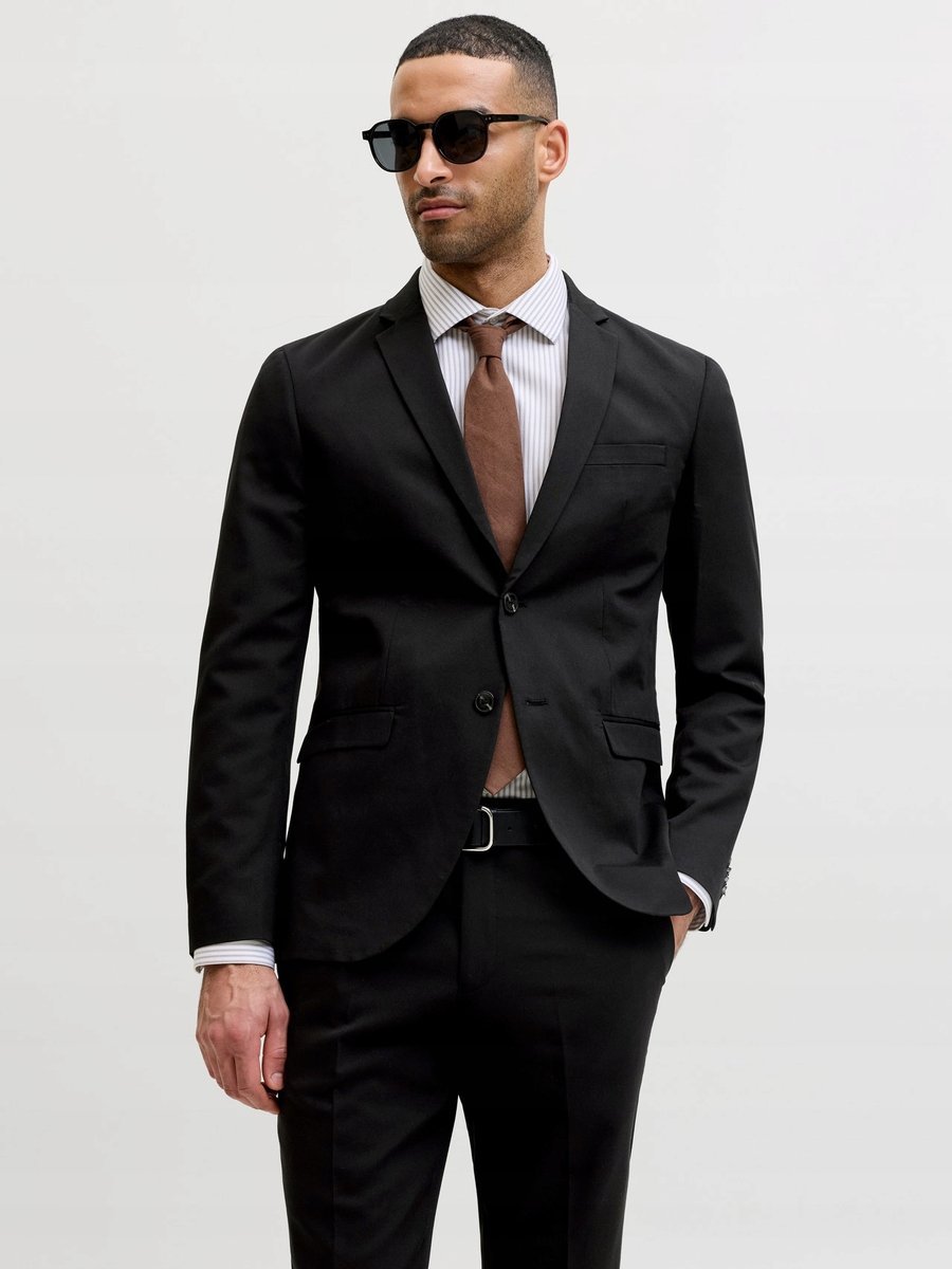 JACK & JONES CZARNA MARYNARKA SLIM Z GUZIKAMI 46 6FA