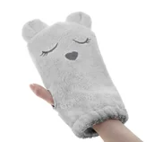 Zestawy naczyń dla dzieci - Baby Steps Myjka do kąpieli bambusowa "Miś" Gray - miniaturka - grafika 1