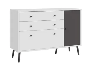 Komoda EasyKlix Harllson Hltk221Rec-M806 Biały / Uni Wolfram Szary - Komody - miniaturka - grafika 1