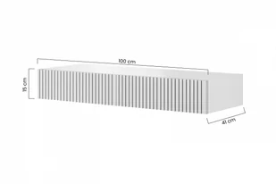 Konsola / toaletka wisząca Nicole - czarny / czarny mat - Konsole i sekretarzyki - miniaturka - grafika 5