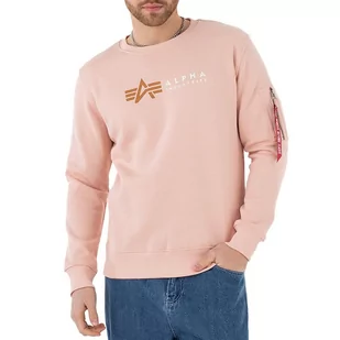 Bluza Alpha Industries Label Sweater 118312640 - różowa - Bluzy sportowe męskie - miniaturka - grafika 1