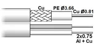 KABEL CCTV RG-59+2X0.75 - Pozostałe akcesoria sieciowe - miniaturka - grafika 1