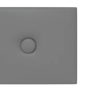 vidaXL Panele ścienne, 12 szt., szare, 60x15 cm, sztuczna skóra 343984 - Panele ścienne i boazeria - miniaturka - grafika 7