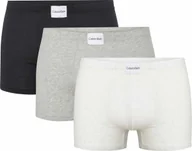Majtki męskie - Calvin Klein Bokserki Męskie Trunk 3Pk Czarne/Szare/Popielate 000Nb3262A 66O M - miniaturka - grafika 1