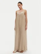 Kombinezony - ViCOLO Kombinezon TD0588 Beżowy Relaxed Fit - miniaturka - grafika 1