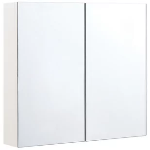 Shumee Shumee Szafka łazienkowa wisząca z lustrem 80 x 70 cm NAVARRA 293132 - Szafki łazienkowe - miniaturka - grafika 1