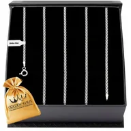 Naszyjniki męskie - Piękny Srebrny Naszyjnik Męski Bismark 75cm/2mm Łańcuszek Srebro Próba 925 - miniaturka - grafika 1