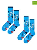Skarpetki męskie - Happy Socks Skarpety (2 pary) w kolorze niebieskim - miniaturka - grafika 1