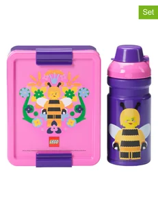 LEGO 2-częściowy zestaw "Bee" w kolorze różowo-fioletowym - Sztućce dla dzieci - miniaturka - grafika 1