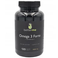 Serce i układ krążenia - BetterMe Omega 3 Forte + witamina E, 120 kapsułek miękkich - miniaturka - grafika 1