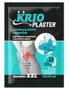 Krio plaster chłodzący z mentolem 12cm x 18cm, 20 sztuk - Stawy, mięśnie, kości - miniaturka - grafika 1