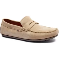 Mokasyny męskie - Tommy Hilfiger Skórzane mokasyny CASUAL HILFIGER SUEDE DRIVER - miniaturka - grafika 1