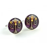 Spinki do mankietów i krawatów - SPINKI - dla sędziego (FIOLET) waga - miniaturka - grafika 1