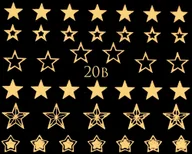 Ozdoby do paznokci - Metaliczne naklejki wodne na paznokcie - nr 20B - miniaturka - grafika 1