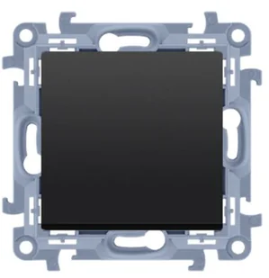 Wyłącznik pojedynczy, szybkozłączki SIMON 10 - czarny mat - Wyłączniki światła i elektryczne - miniaturka - grafika 1