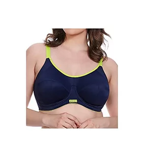Elomi Damski biustonosz sportowy z fiszbinami plus size, granatowy, 40DD - Biustonosze - miniaturka - grafika 1