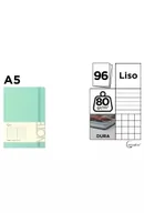 Notesy i bloczki - Notatnik A5/96K zielony pastelowy MIX - miniaturka - grafika 1